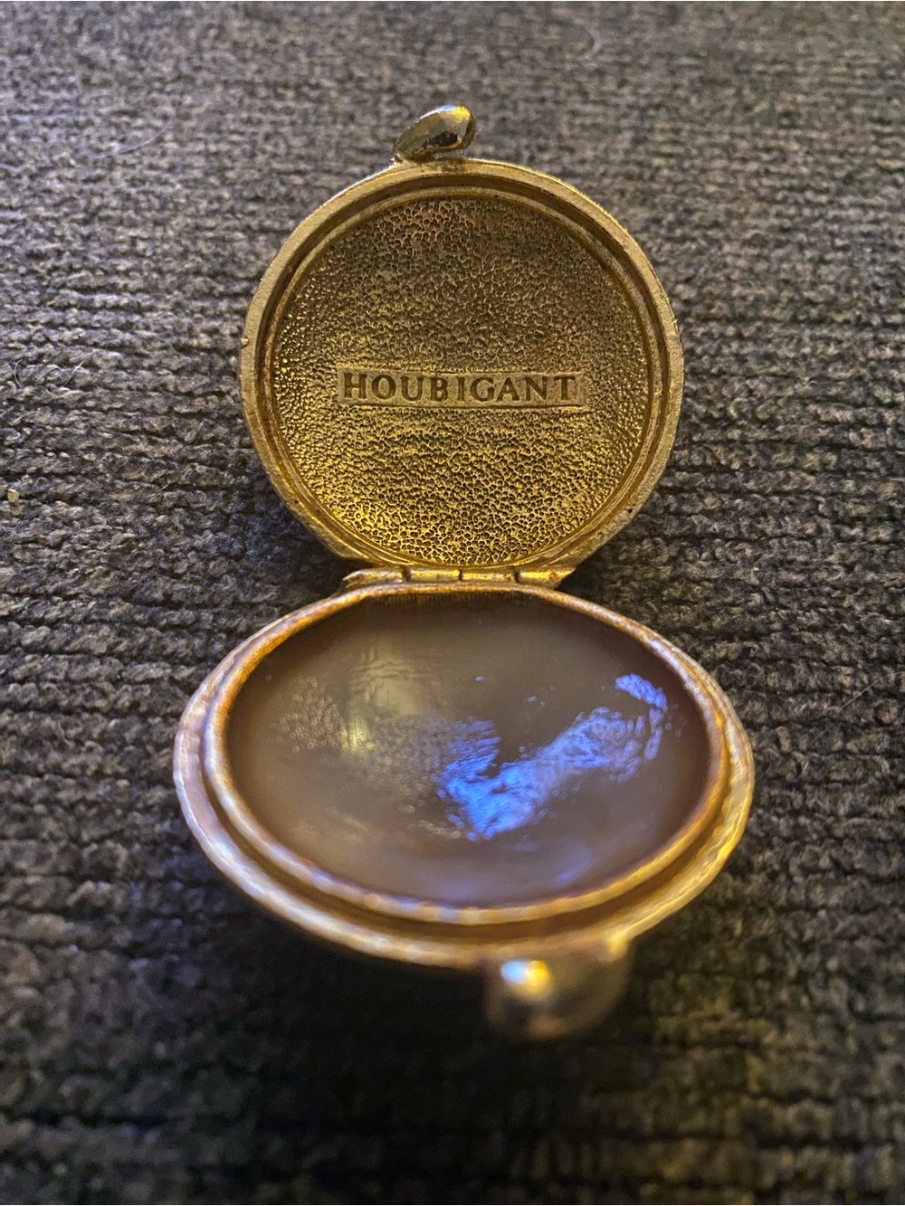 Houbigant Gold Round Solid Perfume Compact (JE13)